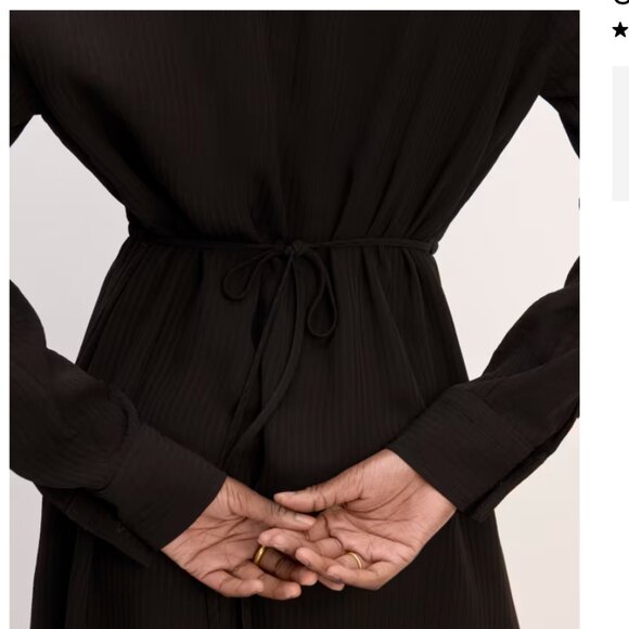 NWT Everlane The Mini Jacquard Stripe Shirt Dress L - Picture 3 of 6